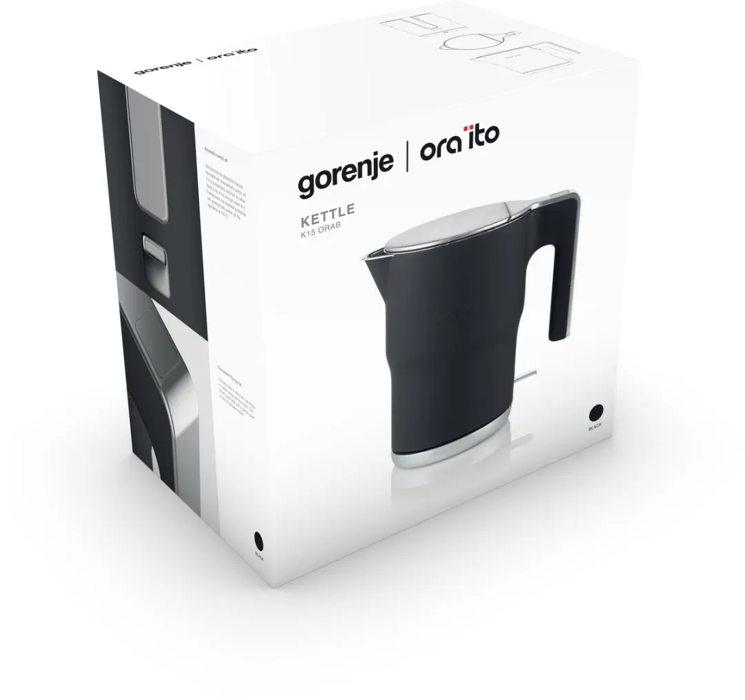 Gorenje K15ORAB Waterkoker 1,5L 2400W - Zwart
