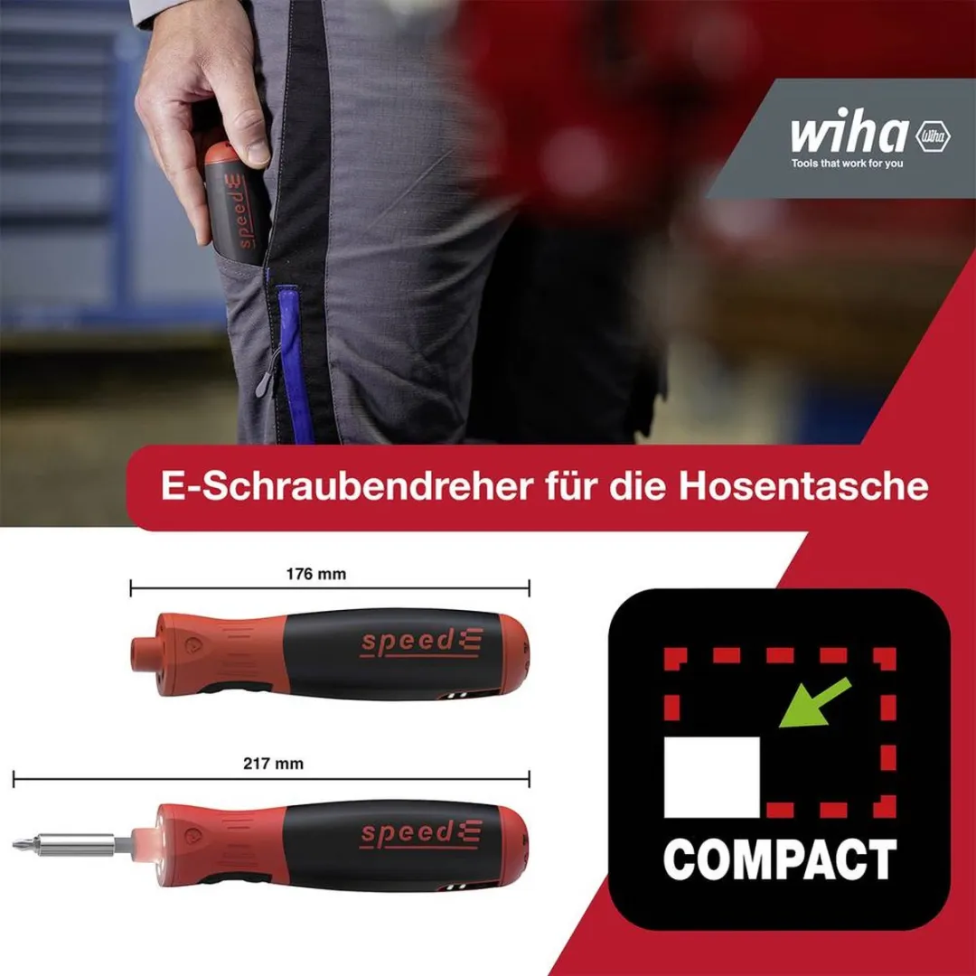 Wiha speedE PocketDrive 45791 Elektrische Schroevendraaier - 2 Snelheden