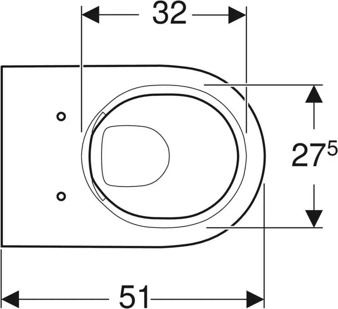Geberit Acanto Hangtoilet Zonder Spoelrand - Wit - afbeelding 6 van 6