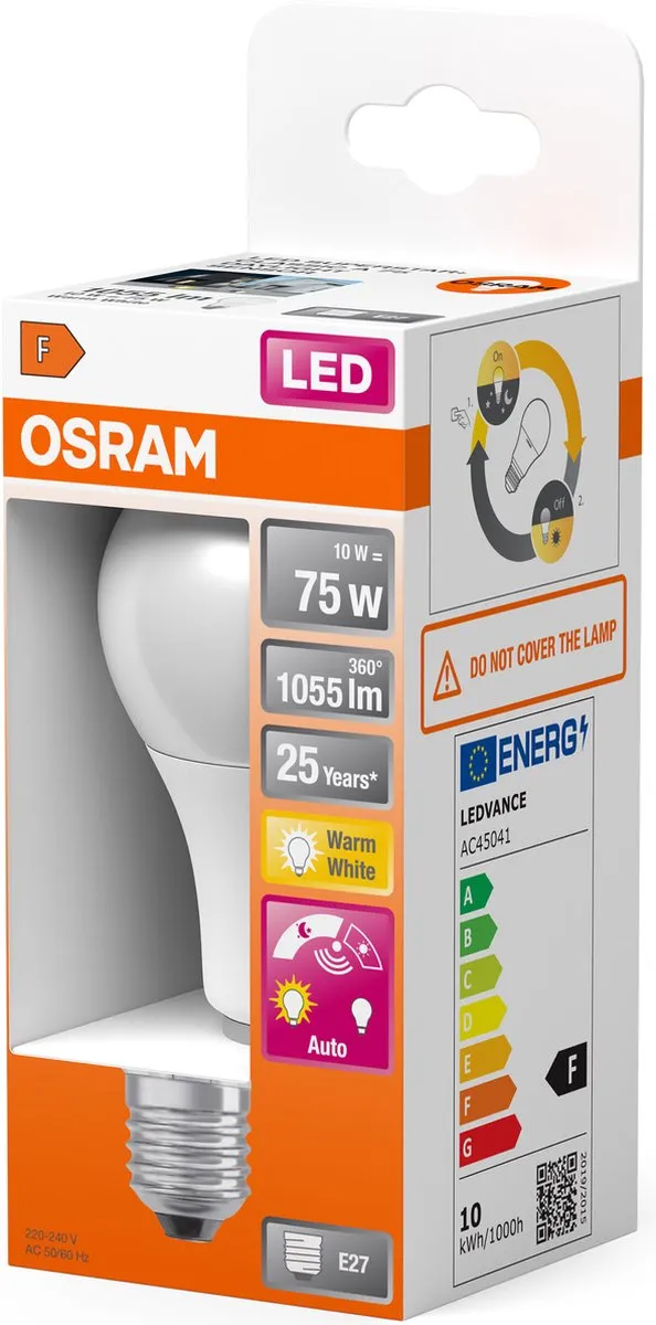 Osram LED-lamp E27 Ballon 10W Warmwit - Mat - 2700K