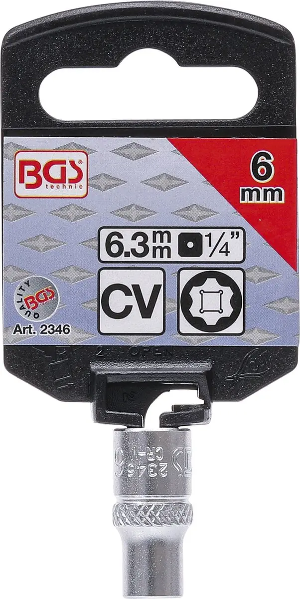 BGS technic Super Lock Dopsleuteldop 1/4" 6 mm