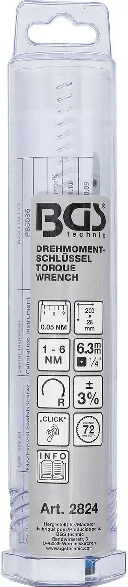 BGS technic Momentsleutel 1/4" 1-6 Nm - afbeelding 3 van 6