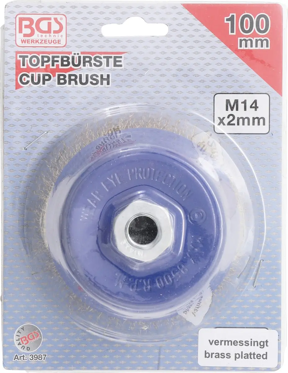 BGS 3987 Komborstel Staaldraad M14 x 2 - Ø100x67mm - afbeelding 4 van 4