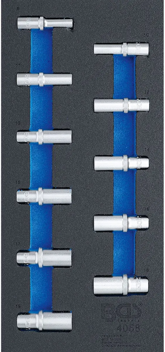BGS technic Doppenset 3/8 zeskant diep 11 delig - Chroom - afbeelding 5 van 6