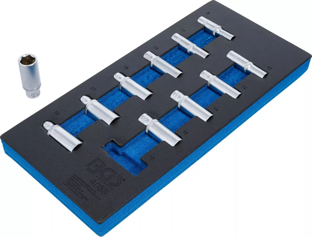 BGS technic Doppenset 3/8 zeskant diep 11 delig - Chroom - afbeelding 4 van 6