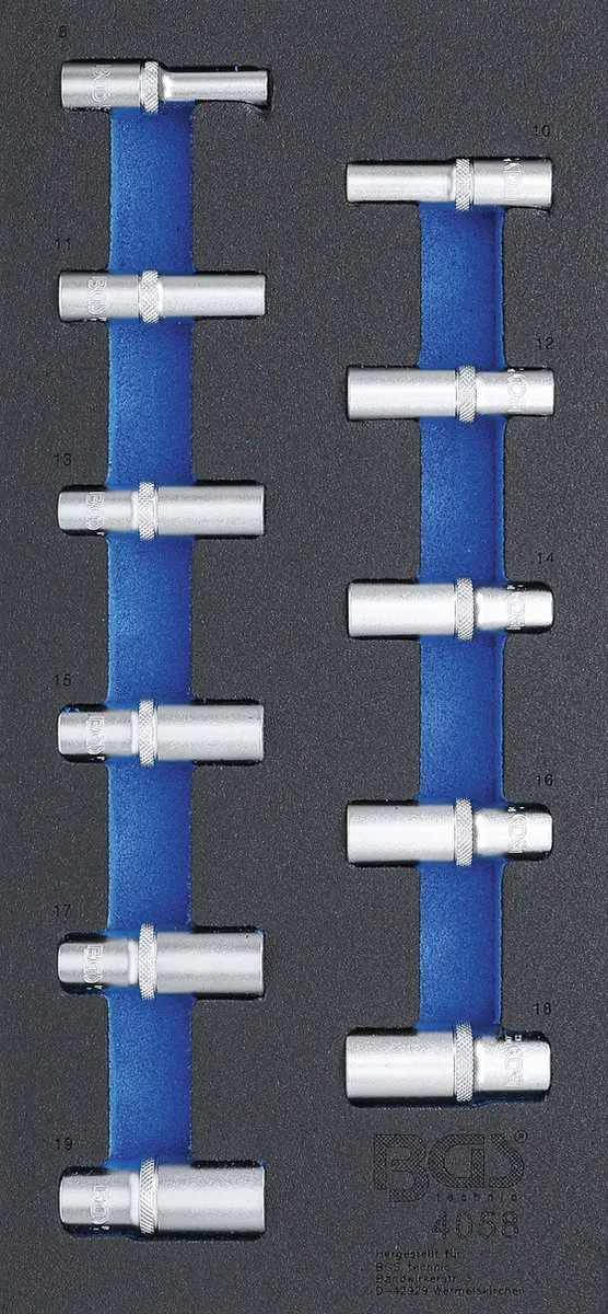 BGS technic Doppenset 3/8 zeskant diep 11 delig - Chroom - afbeelding 2 van 6