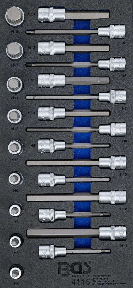 BGS technic 4116 Dopsleutelbitset Inbus 24-delig - afbeelding 2 van 3