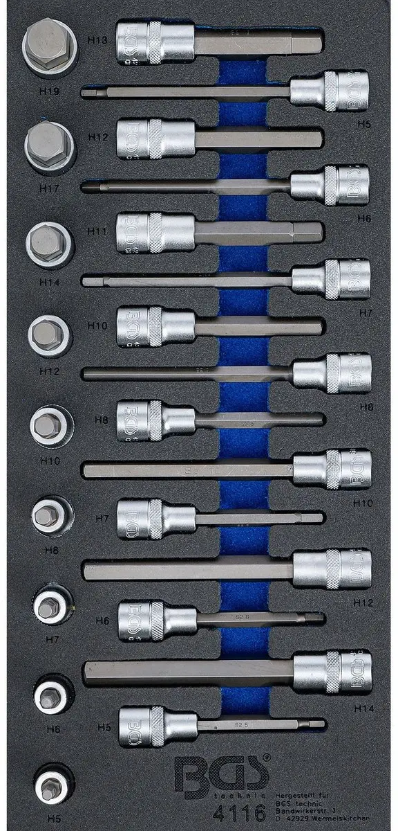 BGS technic 4116 Dopsleutelbitset Inbus 24-delig - afbeelding 3 van 3