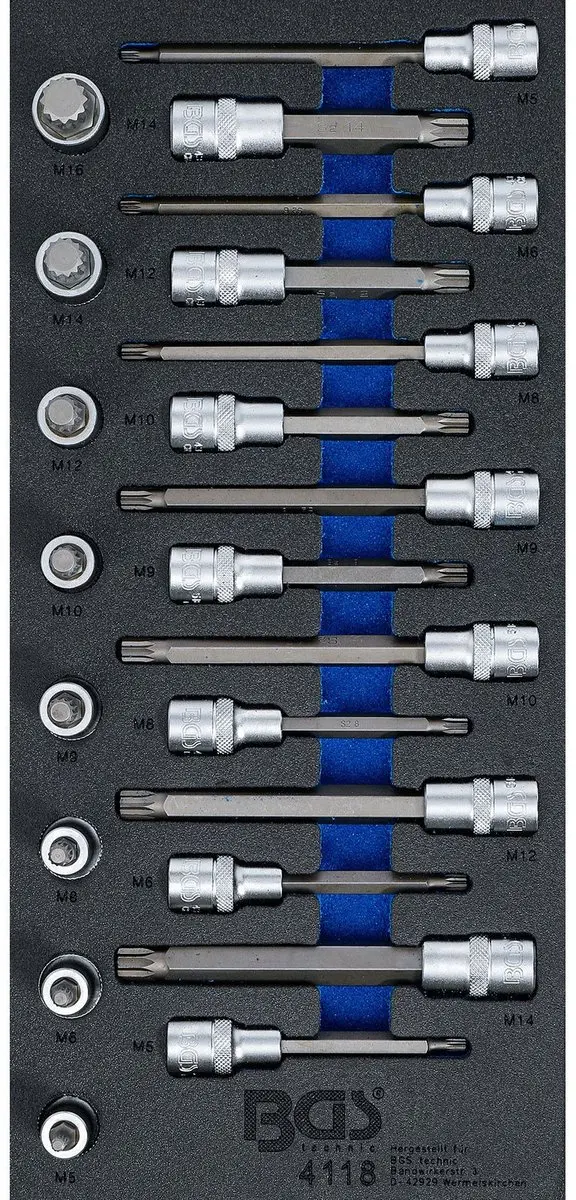 BGS technic Dopsleutelbitset veeltand XZN 22 delig - afbeelding 3 van 3