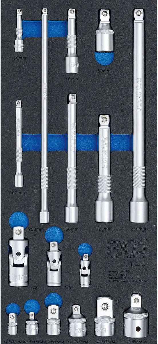 BGS technic Verlengings-, Adapter- en Scharnierset 17-delig - afbeelding 2 van 2