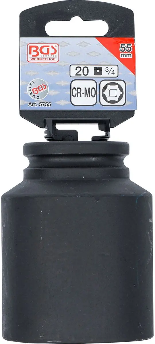 BGS Kracht 5755 Dopsleuteldop Zeskant Diep 3/4 - 55mm - afbeelding 2 van 6