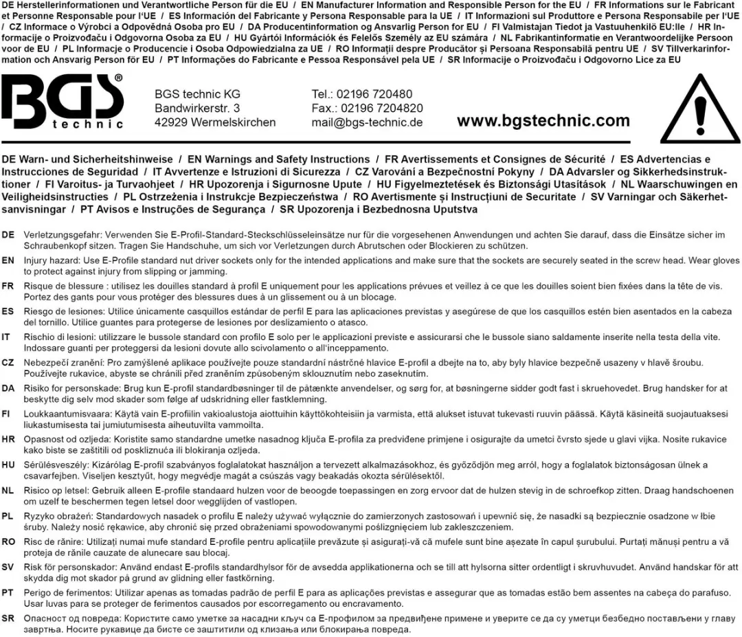 BGS technic Dopsleuteldop E-profiel E12 - 1/2 inch diep - afbeelding 2 van 4