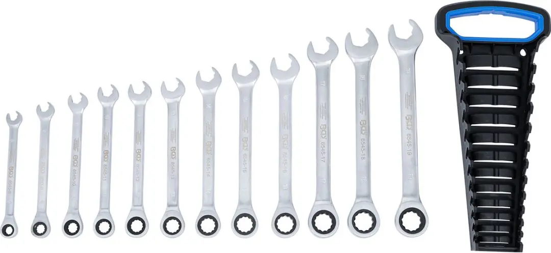 BGS technic Steek- en ringsleutelratelset 8-19mm - 12 delig - afbeelding 3 van 6