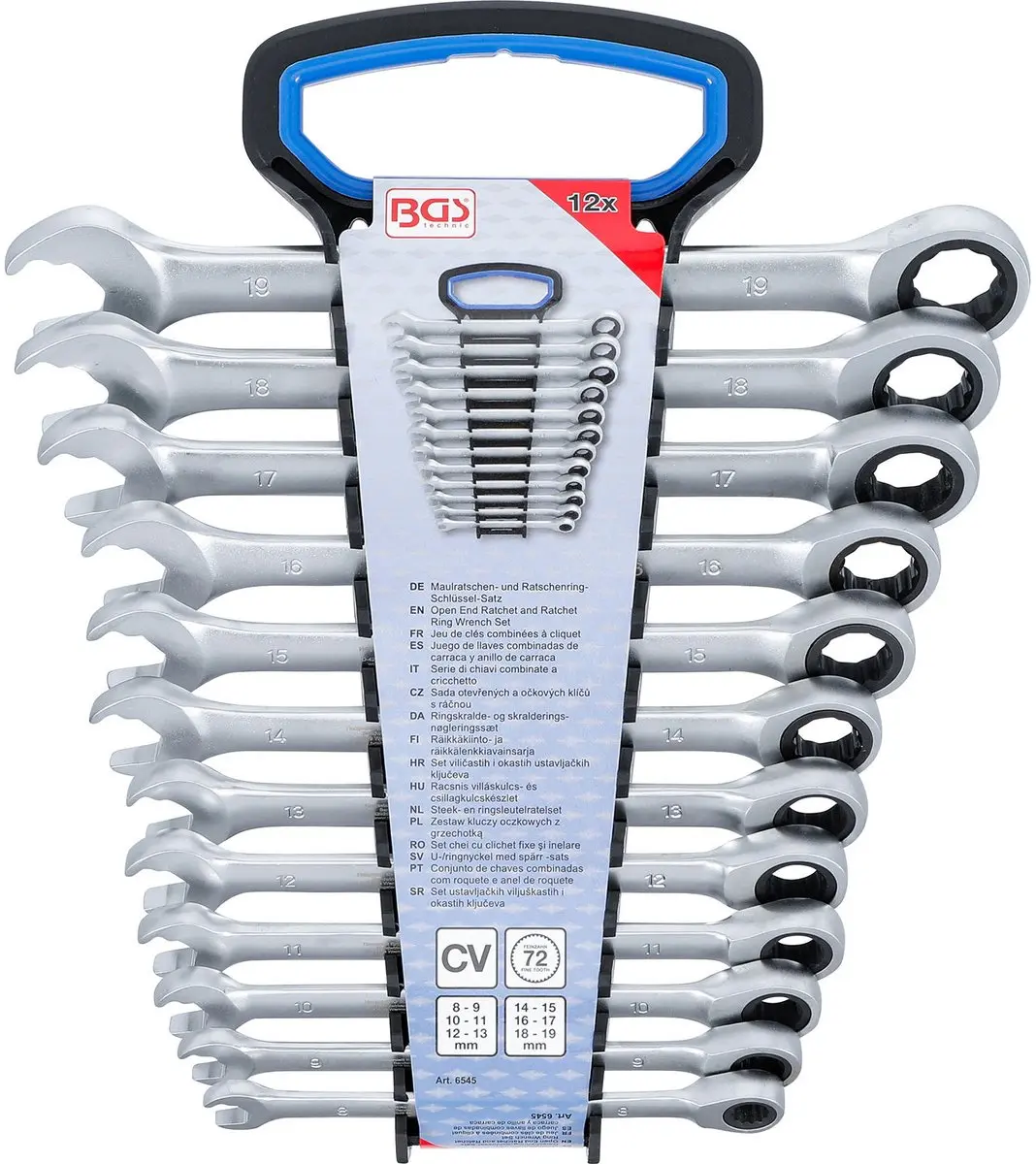 BGS technic Steek- en ringsleutelratelset 8-19mm