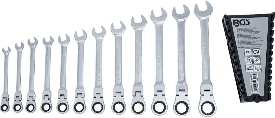 BGS technic Ratelring-steeksleutelset - 8-19mm - 12 delig - afbeelding 3 van 4