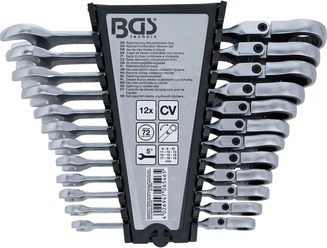 BGS technic Ratelring-steeksleutelset - 8-19mm - 12 delig - afbeelding 4 van 4