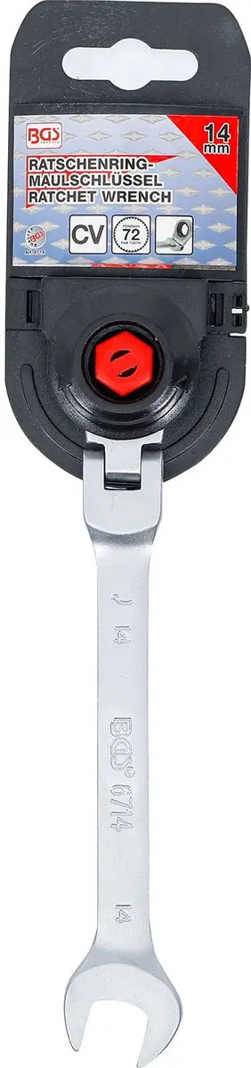 BGS Ratel knie ringsteeksleutel 14 mm - afbeelding 6 van 6