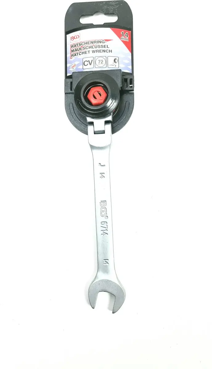 BGS Ratel knie ringsteeksleutel 14 mm - afbeelding 3 van 6