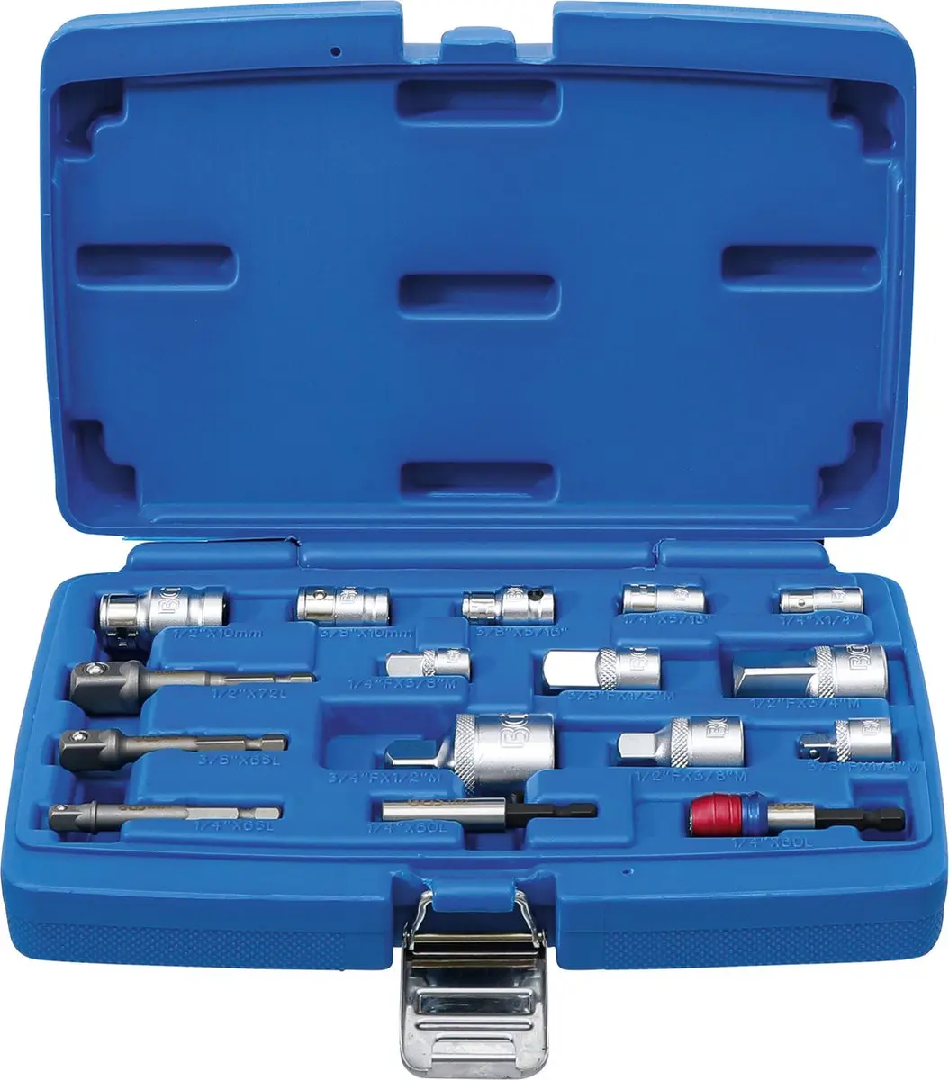 BGS technic Bitadapter- en dopsleutelset 16 delig - afbeelding 5 van 6