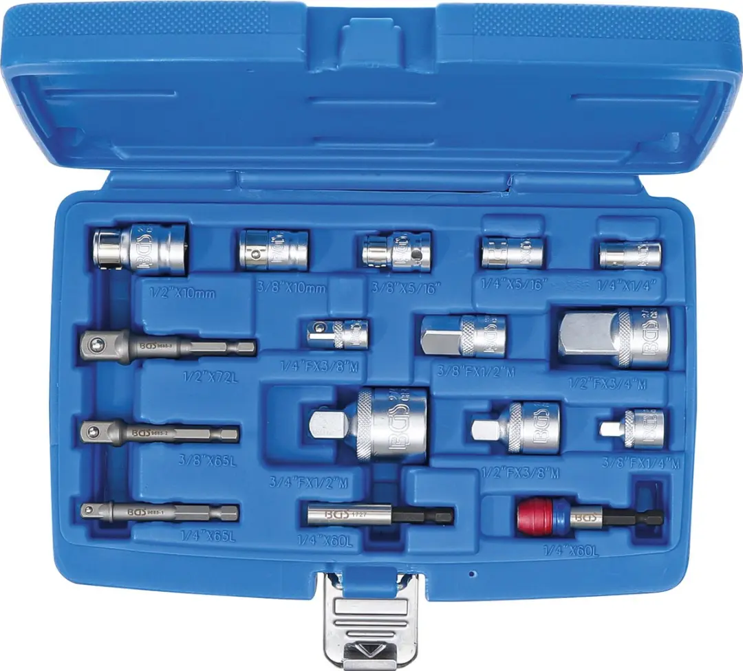 BGS technic Bitadapter- en dopsleutelset 16 delig - afbeelding 6 van 6