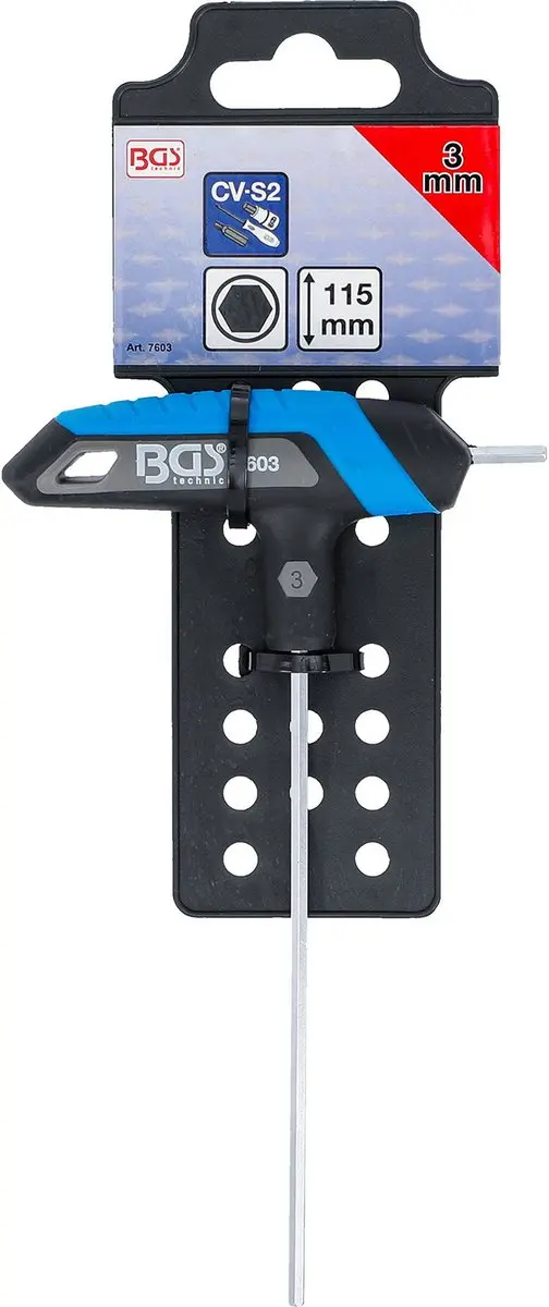 BGS technic Schroevendraaier T-greep binnenzeskant 3mm - afbeelding 3 van 5