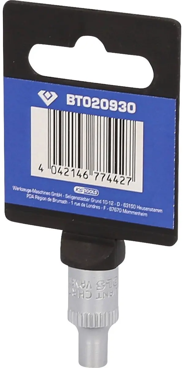 Brilliant Tools BT020930 Zeskant Dop 1/4" 4 mm - afbeelding 2 van 4