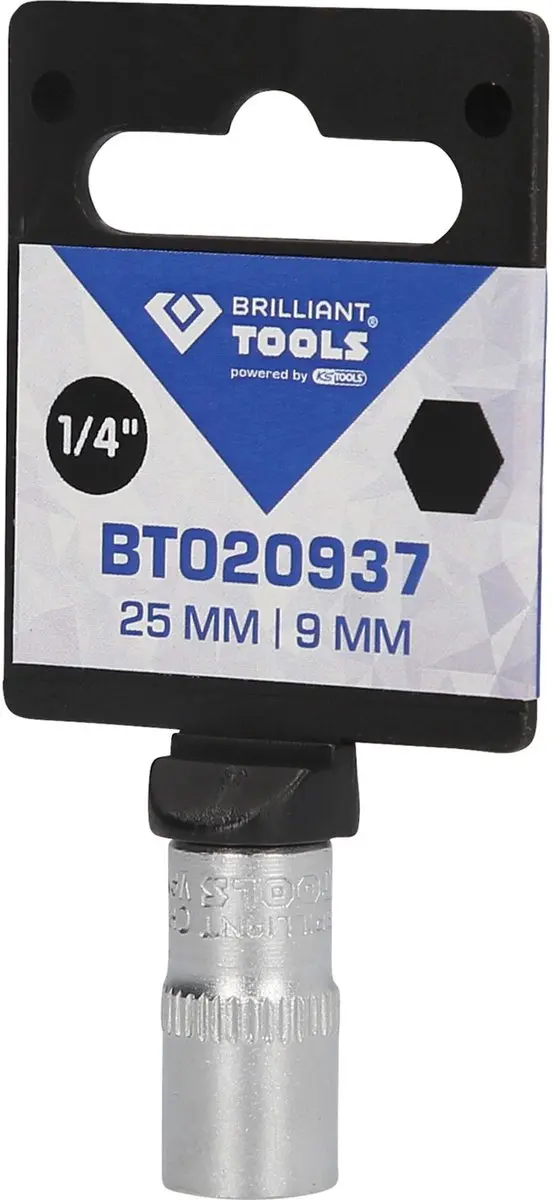 BRILLIANT TOOLS 1/4" inbus 9 mm - BT020937 - afbeelding 3 van 4