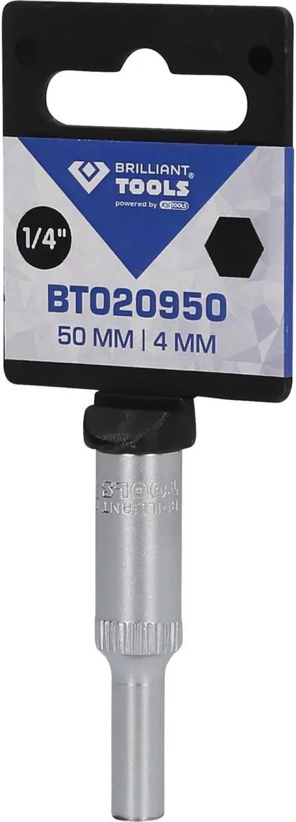 BRILLIANT TOOLS 1/4" inbus lange versie 4 mm - BT020950 - afbeelding 4 van 4