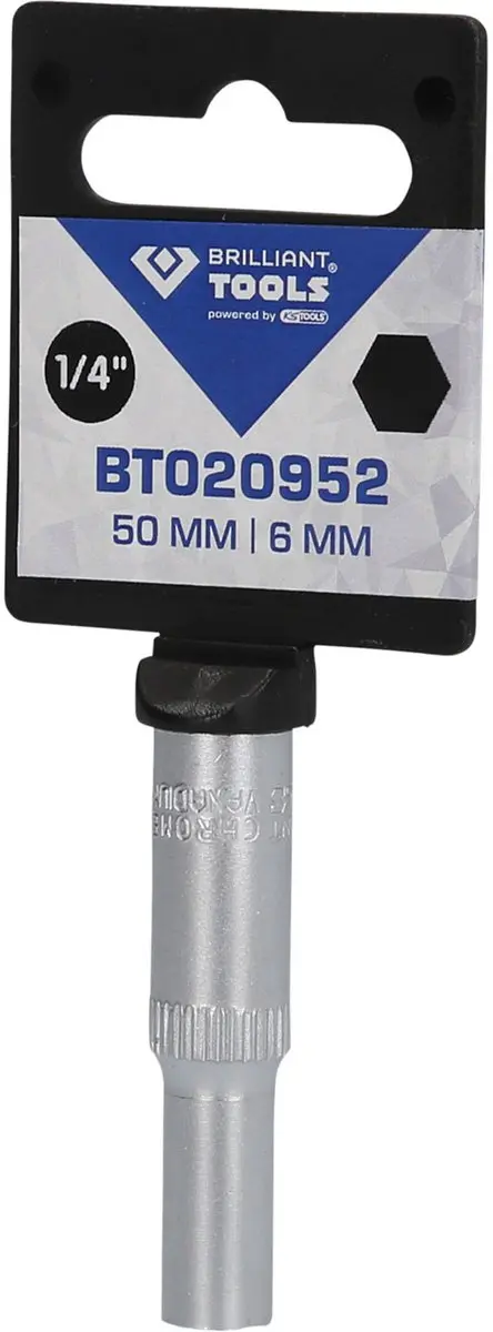 BRILLIANT TOOLS 1/4" inbus lange versie 6 mm - BT020952 - afbeelding 2 van 4