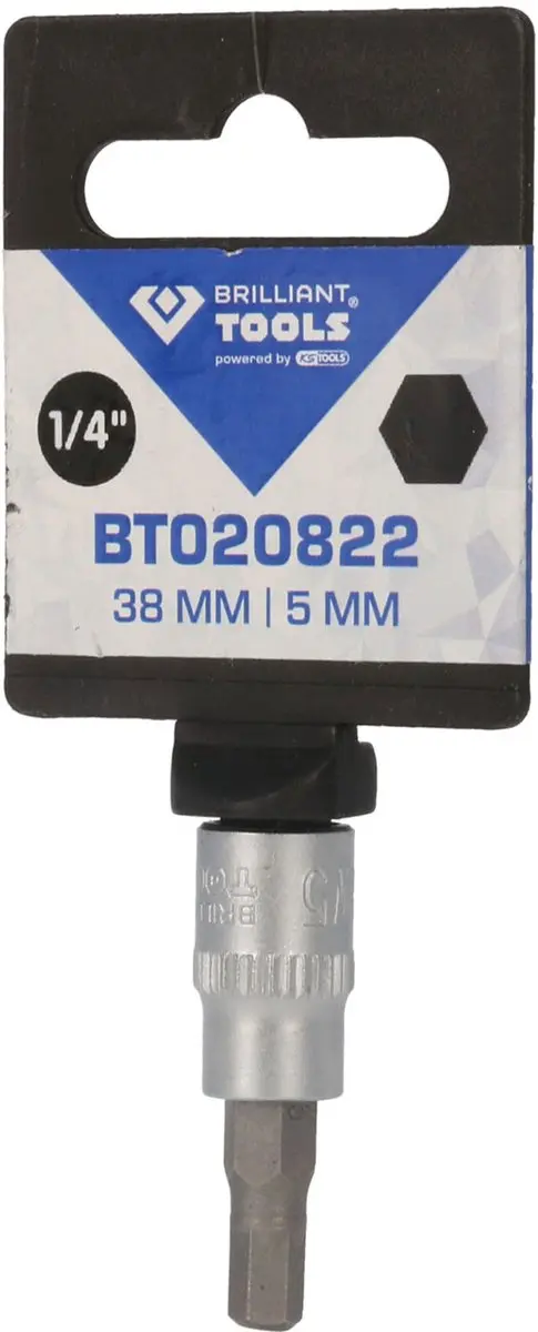 BRILLIANT TOOLS 1/4" binnenzeskant 5 mm - BT020822 - afbeelding 3 van 4