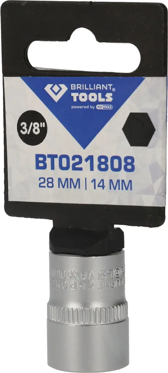 Brilliant Tools BT021808 Dop 3/8 Inch 6-kant 14 mm - afbeelding 4 van 4