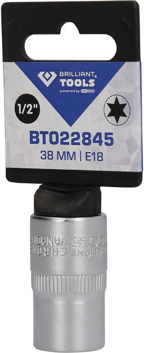 Brilliant Tools BT022845 Torx-E-dop E18 1/2" - afbeelding 4 van 4