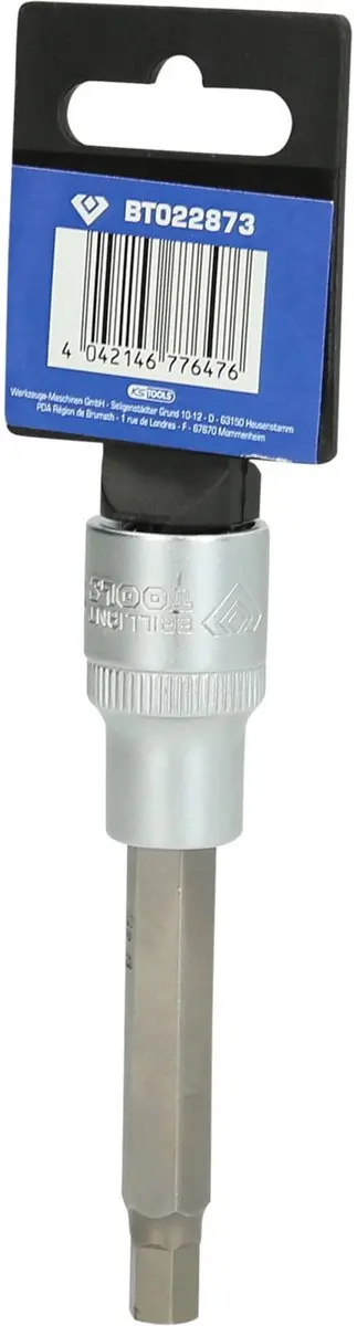 Brilliant Tools BT022873 Inbus Bit-dop 8 mm 1/2 inch - 100 mm - afbeelding 3 van 4
