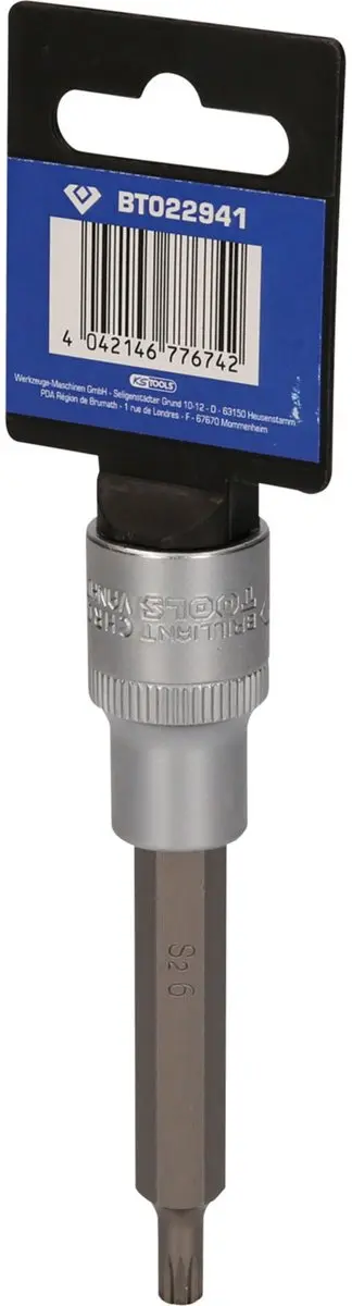 Brilliant Tools BT022941 Veelzahn Bit-Dop - 1/2 inch M6 100mm - afbeelding 2 van 4