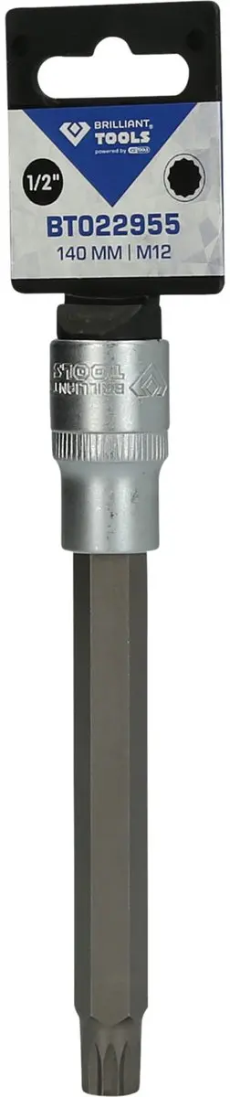 KS Tools Brilliant Tools XZN Dop 1/2" M12 140mm BT022955 - afbeelding 3 van 4