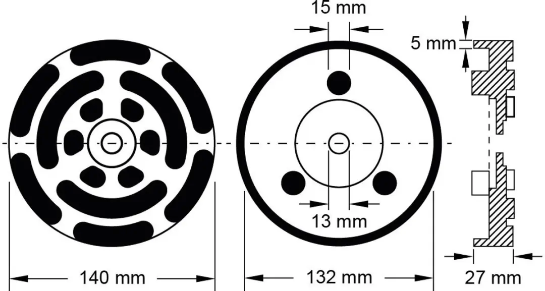 KS Tools Rubberen schijf 22 voor OMCN liften Ø140mm