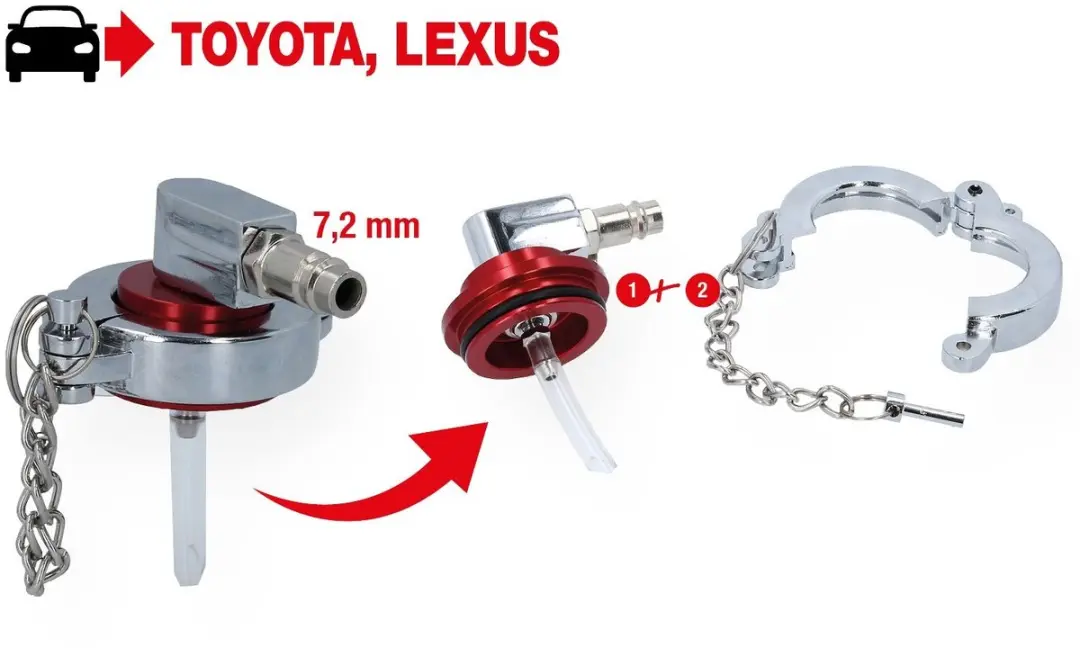 KS Tools 160.0719 Ontluchtingspistooladapter Toyota/Lexus - afbeelding 3 van 4
