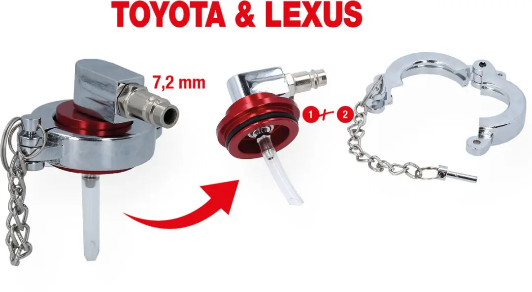 KS Tools 160.0719 Ontluchtingspistooladapter Toyota/Lexus - afbeelding 2 van 4