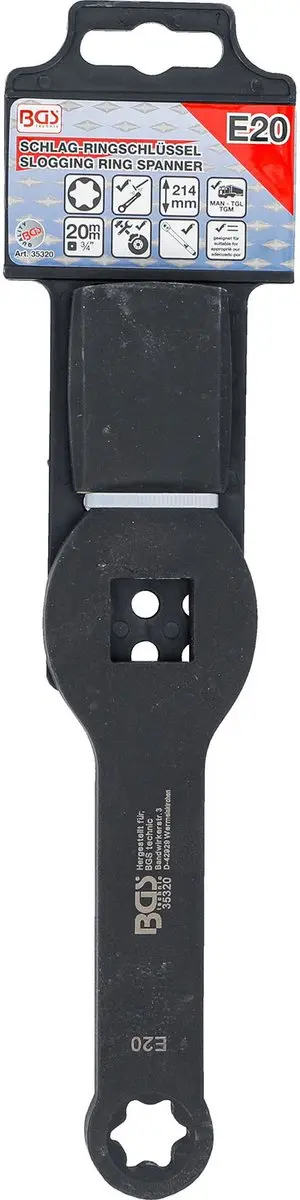 BGS Technic 35320 Slagringsleutel E20 - E-profiel (voor Torx) - afbeelding 2 van 4