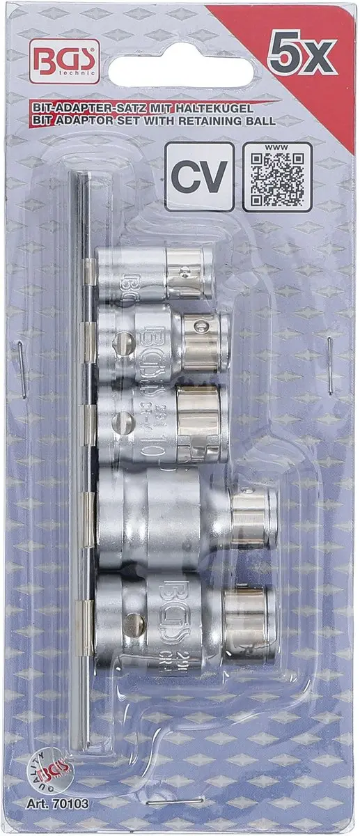 BGS technic Bitadapterset met Blokkeerkogel