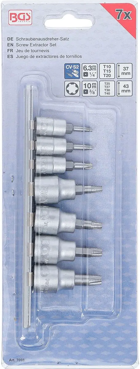 BGS technic 7098 Uitdraaiset Torx T10-T40 - 7 delig - afbeelding 2 van 6