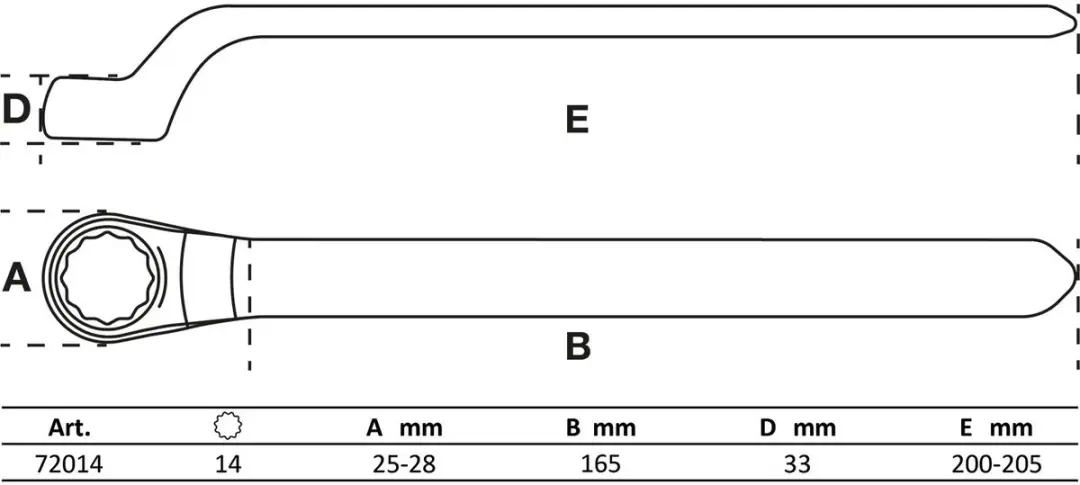 BGS technic VDE ringsleutel diep gebogen 14 mm - afbeelding 4 van 6