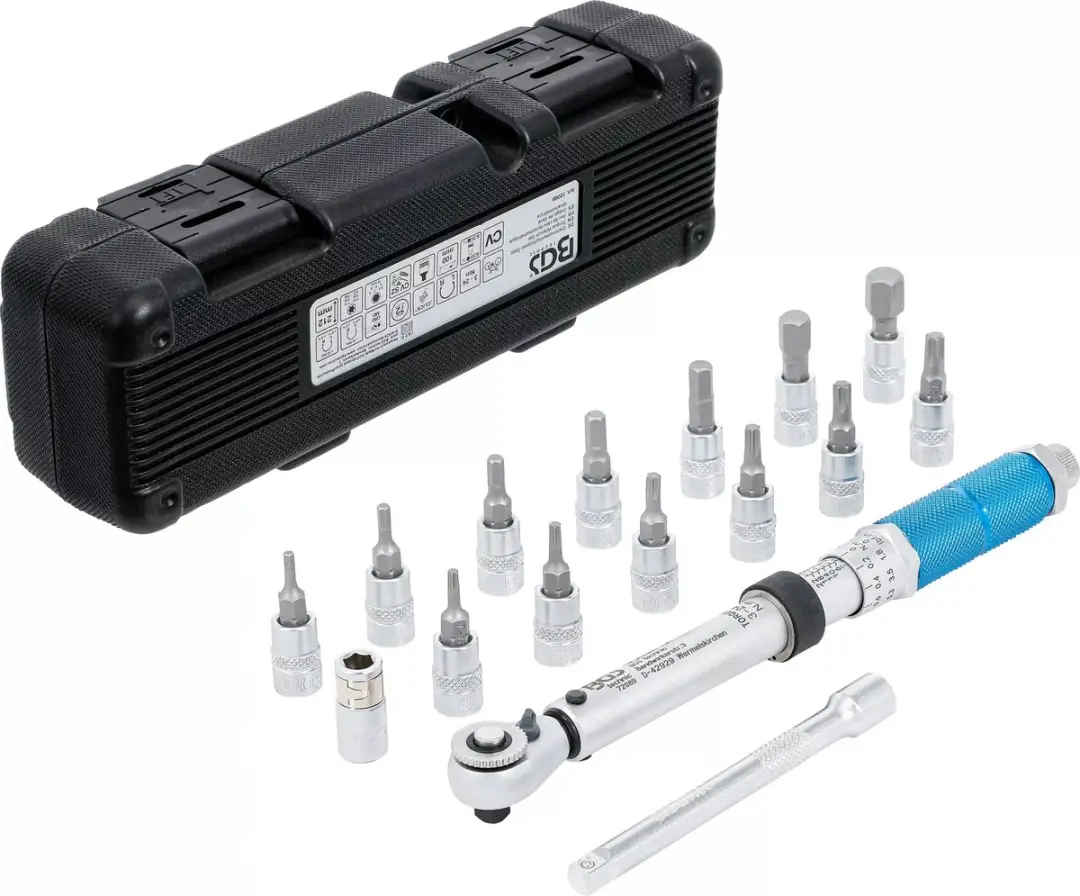 BGS technic Momentsleutelset 72088 - 3-24 Nm - 16 delig - afbeelding 2 van 6