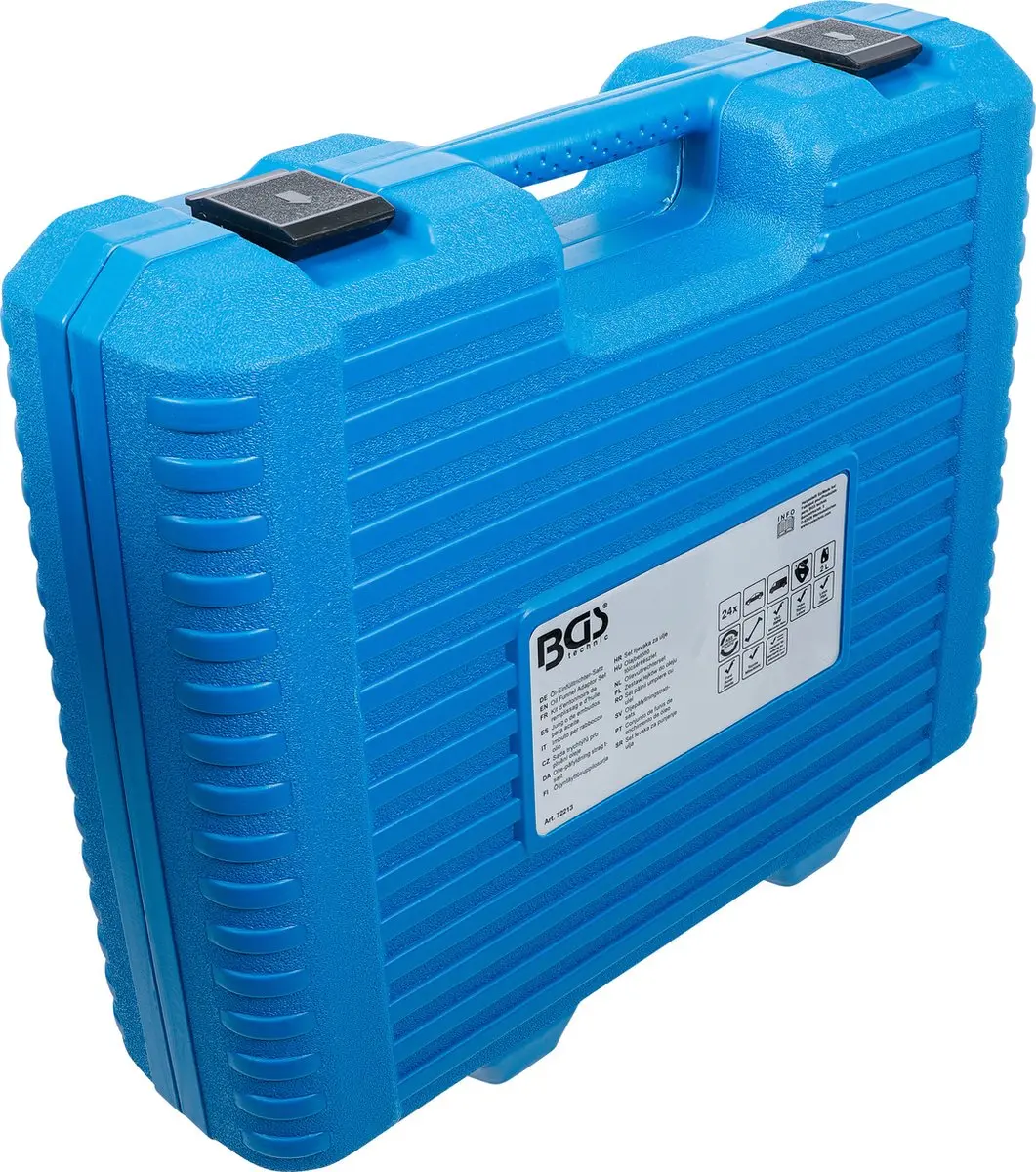 BGS technic Olievultrechterset 24-delig - Plastic - Blauw - afbeelding 3 van 6