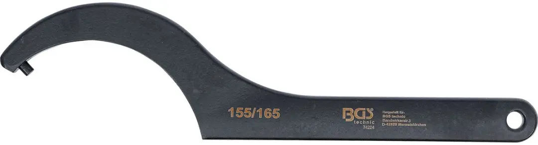 BGS technic Haaksleutel met neus 74224 - 155-165 mm - afbeelding 3 van 3