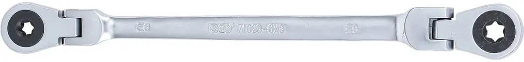 BGS Dubbele Ratelringsleutel E6 x E8 - Plooibaar - 6-8mm - afbeelding 2 van 4