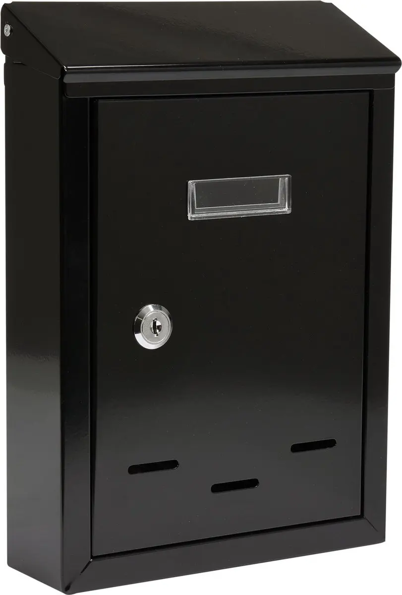 Vorel Brievenbus met 2 sleutels - 28,5x20x6cm - Zwart - afbeelding 6 van 6