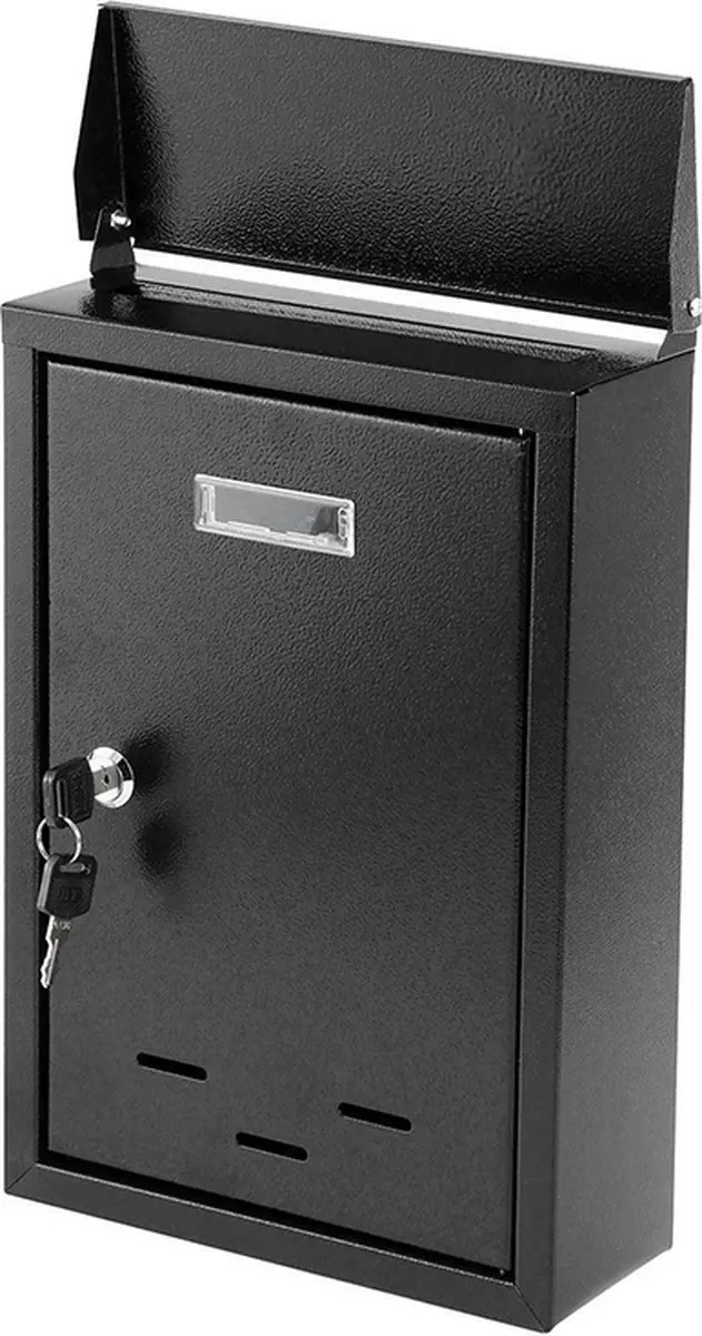 Vorel Brievenbus met 2 sleutels - 28,5x20x6cm - Zwart - afbeelding 5 van 6