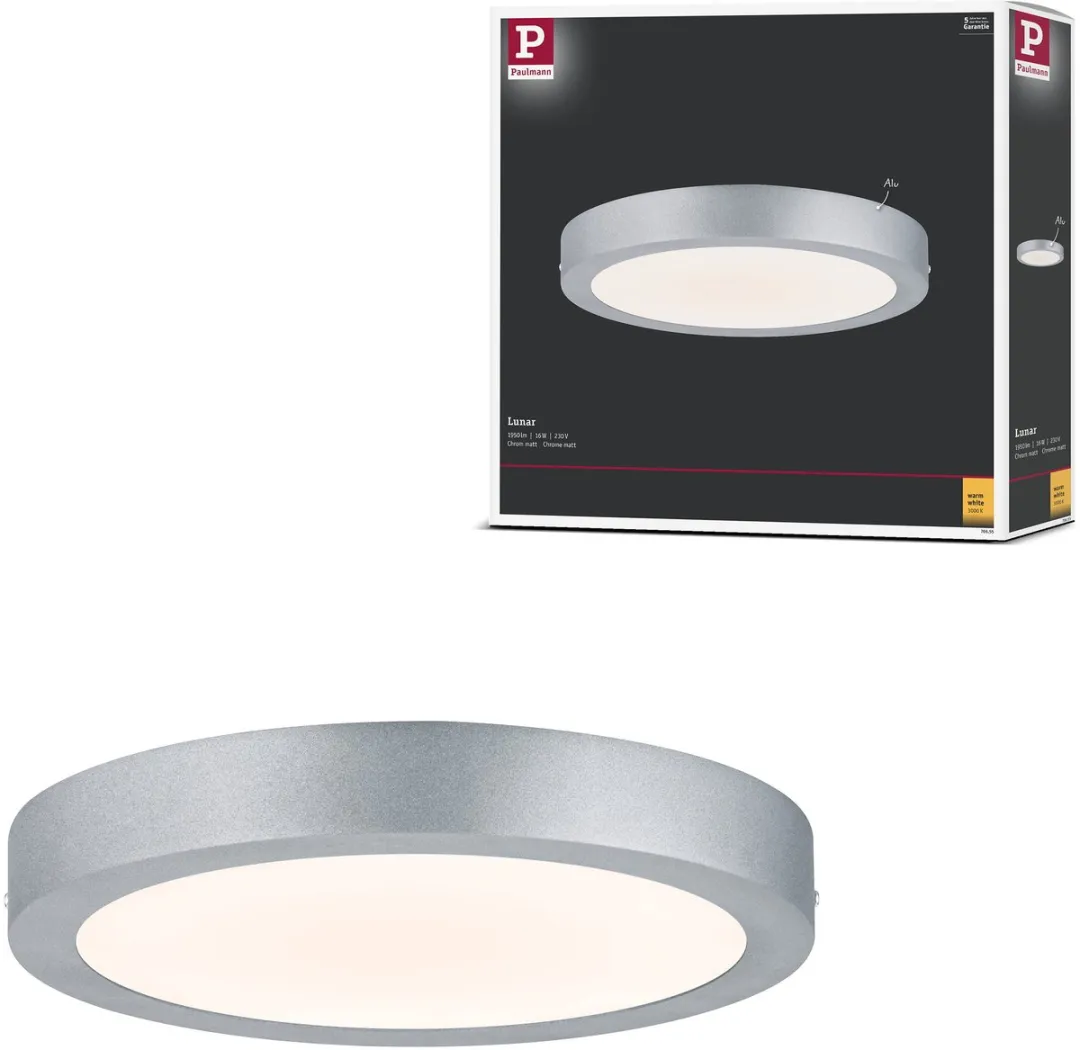 Paulmann LED-paneel Lunar Rond 300mm 16W 1450lm - Chroom mat
