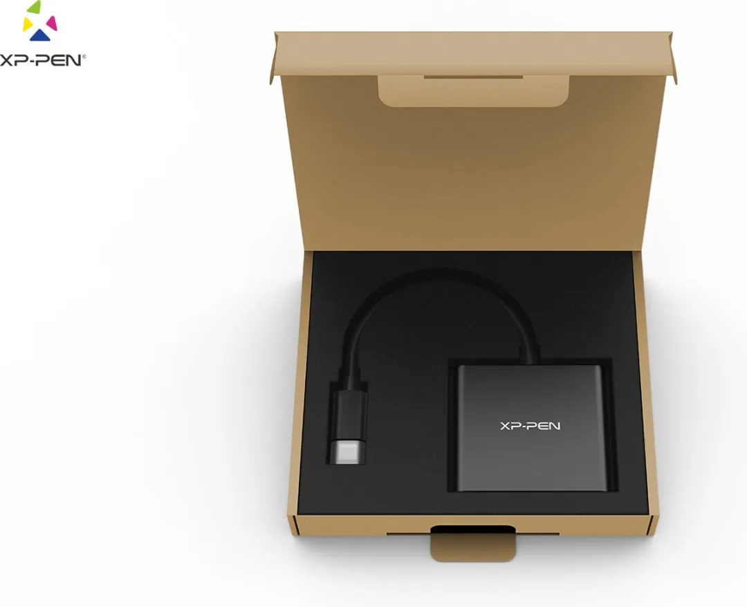 XPPen ACW01 USB-C Hub - 3x USB 3.0, HDMI 4K & PD - Zwart - afbeelding 6 van 6